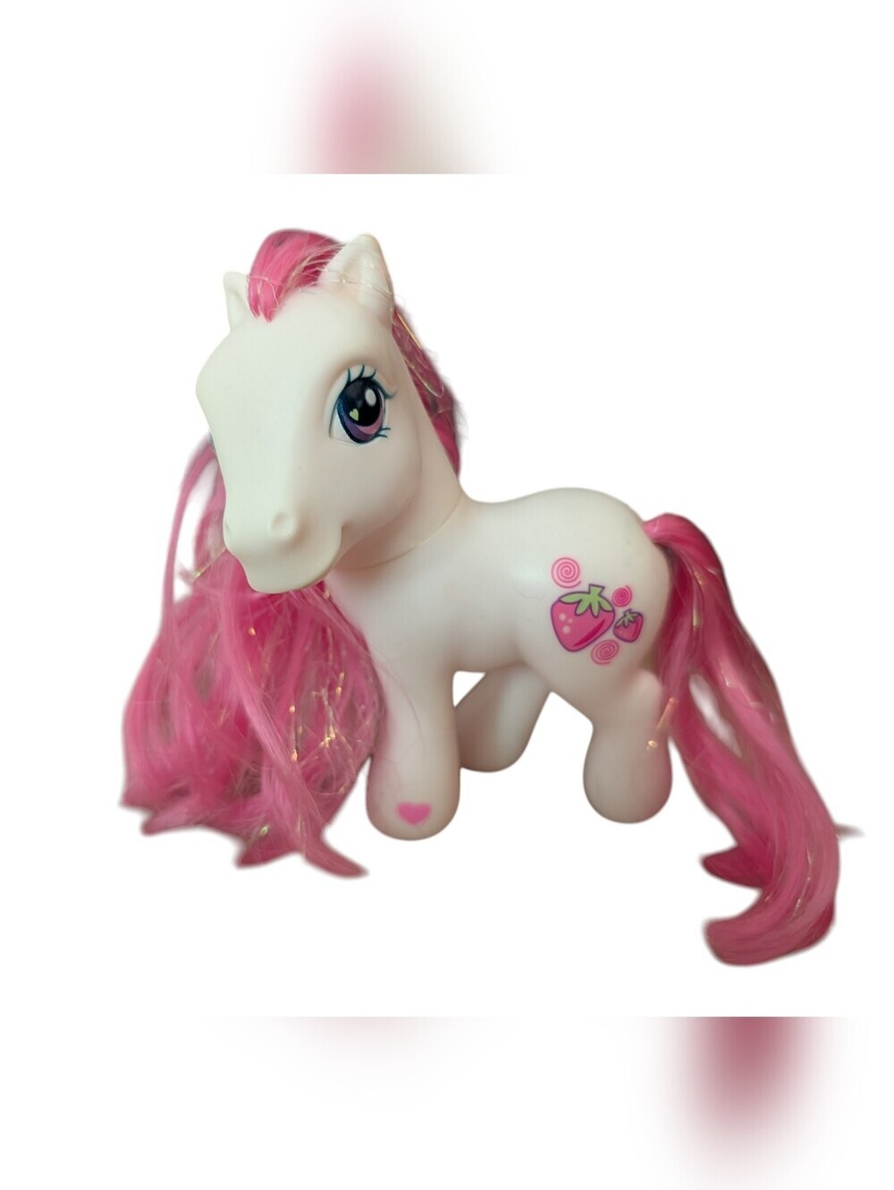 Vintage My Little Pony G3 Strawberry Swirl White 2003 Hasbro MLP